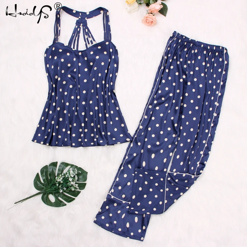 

Sexy Club Backless Halter Top & Wide Leg Pants Women's Sets Summer Casual Polka Dot Print Two Piece Sets For Women Clothing