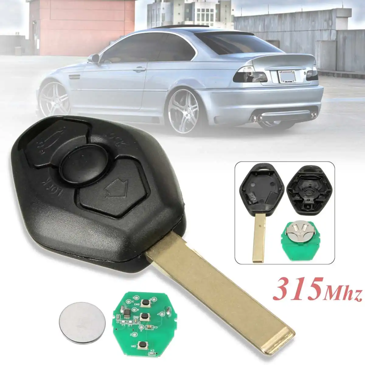 3 кнопки 315 МГц 433 868 дистанционный ключ с чипом ID7944 для BMW CAS2 5 серии E46 E60 E83 E53 E36 E38 E39