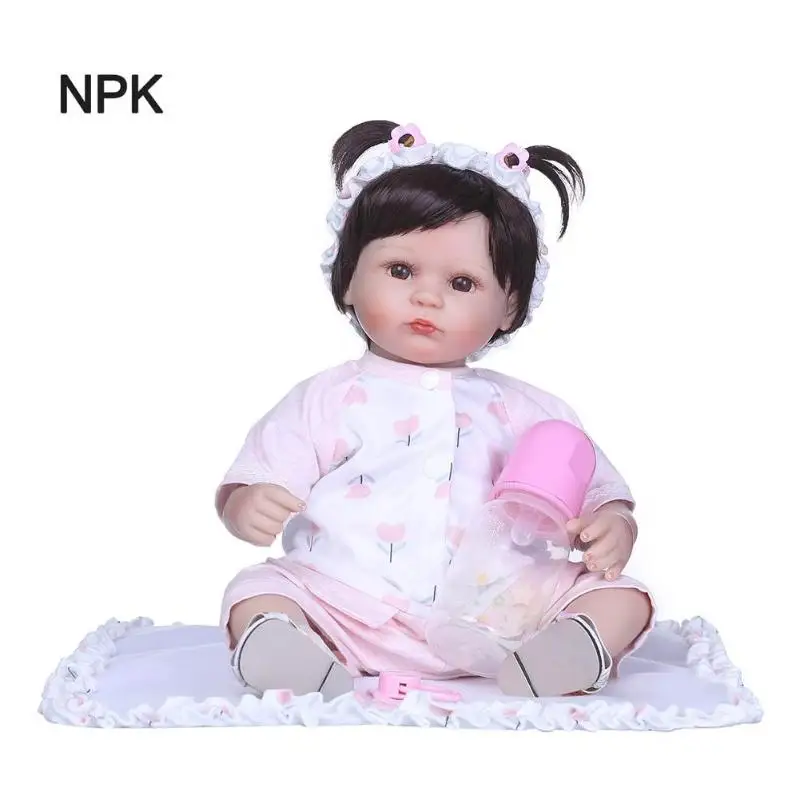 

NPK 40cm Realistic Cloth Cotton Simulation Doll Lifelike Vinyl Reborn Baby Doll Toys Kids Girls Playmate Gifts Baby Playmate Toy