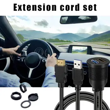 

Extension Cord Set Round Male USB 3.0 HDMI To Female HDMI And USB3.0 AUX Waterproof Extension Accessories For Car Boat