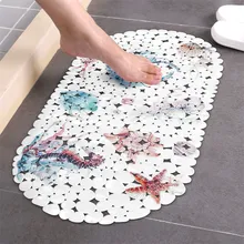 Tapis de bain antidérapant, accessoire de salle de bain avec fond en Pvc, motif animal de l'océan, ventouse