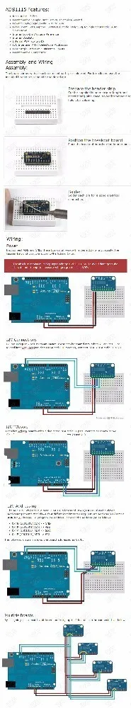 Завеса 16 бит I2C ADS1115 модуль АЦП 4 канальный DVR с Pro усилитель для Arduino RPi|amplifier module|channel