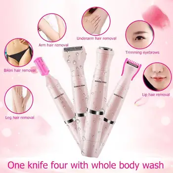 

SONAX PRO Electronic Hair Remover 4 in 1 Trimming Razor Electric Ladies Epilators Underarm Shaver Women Beauty Accessories