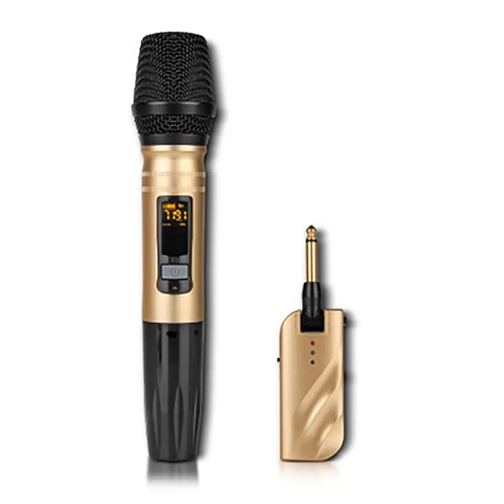 

Professional Metal Multi-functional UHF Dynamic Microphone UX2 Outdoor Stage U-band Universal Wireless Microphone Dropship