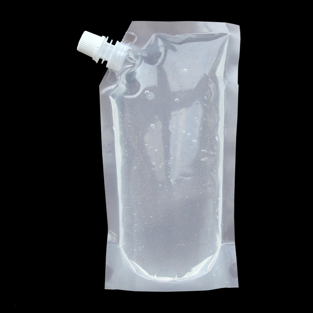 10 шт пластиковый мешок для питья колбы прозрачные герметичные с воронкой для воды, колбы для питья, сумки для ликера, складной многоразовый мешок