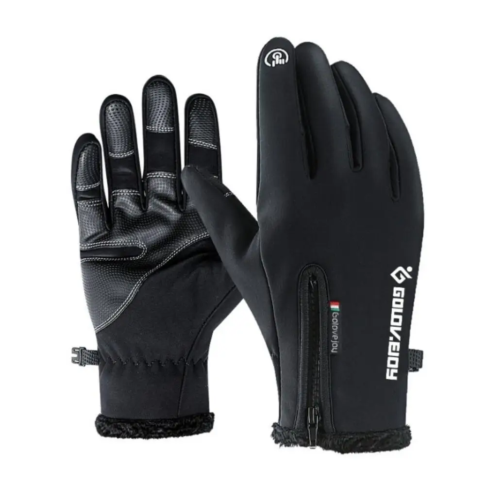

Professional Full Finger Zipper Winter Cycling Skiing Unisex Windproof Touch Screen Gloves