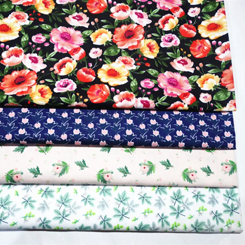 Цветочная серия детский хлопковый саржевый ткань для комплект кровати «сделай сам» Ткань для шитья Лоскутное шитье и модное платье изготовление тканей