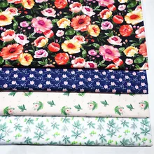 Цветочная серия детский хлопковый саржевый ткань для комплект кровати «сделай сам» Ткань для шитья Лоскутное шитье и модное платье изготовление тканей