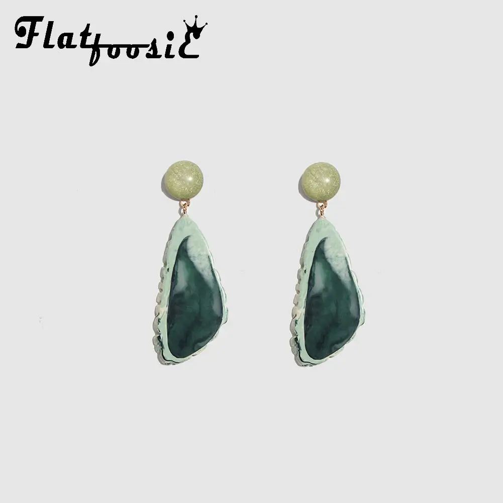 Женские акриловые серьги Flatfoosie подвески неправильной геометрической формы
