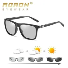 AORON Хамелеон квадратные очки поляризационные Hd фотохромные солнцезащитные очки для вождения очки Винтажные Солнцезащитные очки для мужчин женщин леди мужской