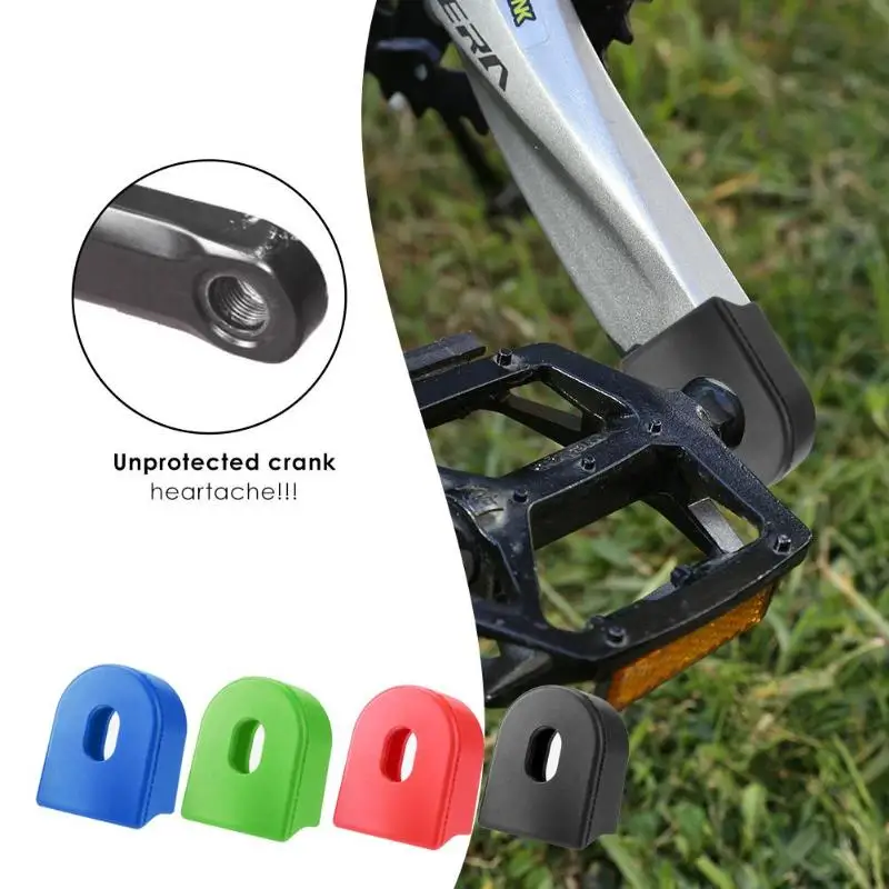

2pcs/set Mountain Bike MTB Road Bike Crank Protector Silicone Gel Cover Protective Sleeve Bicycle Boots Bicycle Accessories