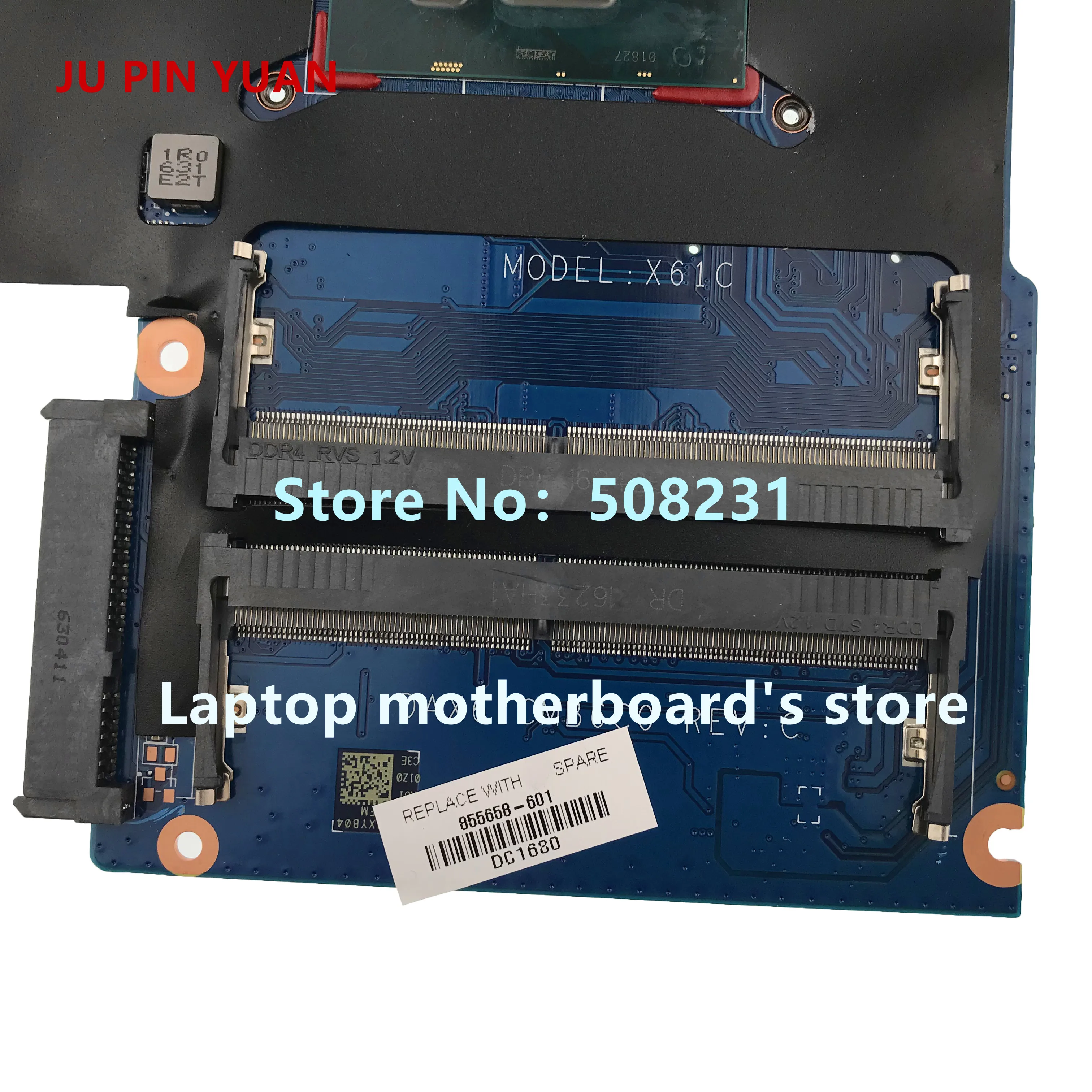 جو دبوس يوان 855658-601 855658-001 اللوحة الأم ل HP ProBook 430 G3 440 G3 اللوحة المحمول DAX61CMB6C0 i7-6500U اختبار بالكامل