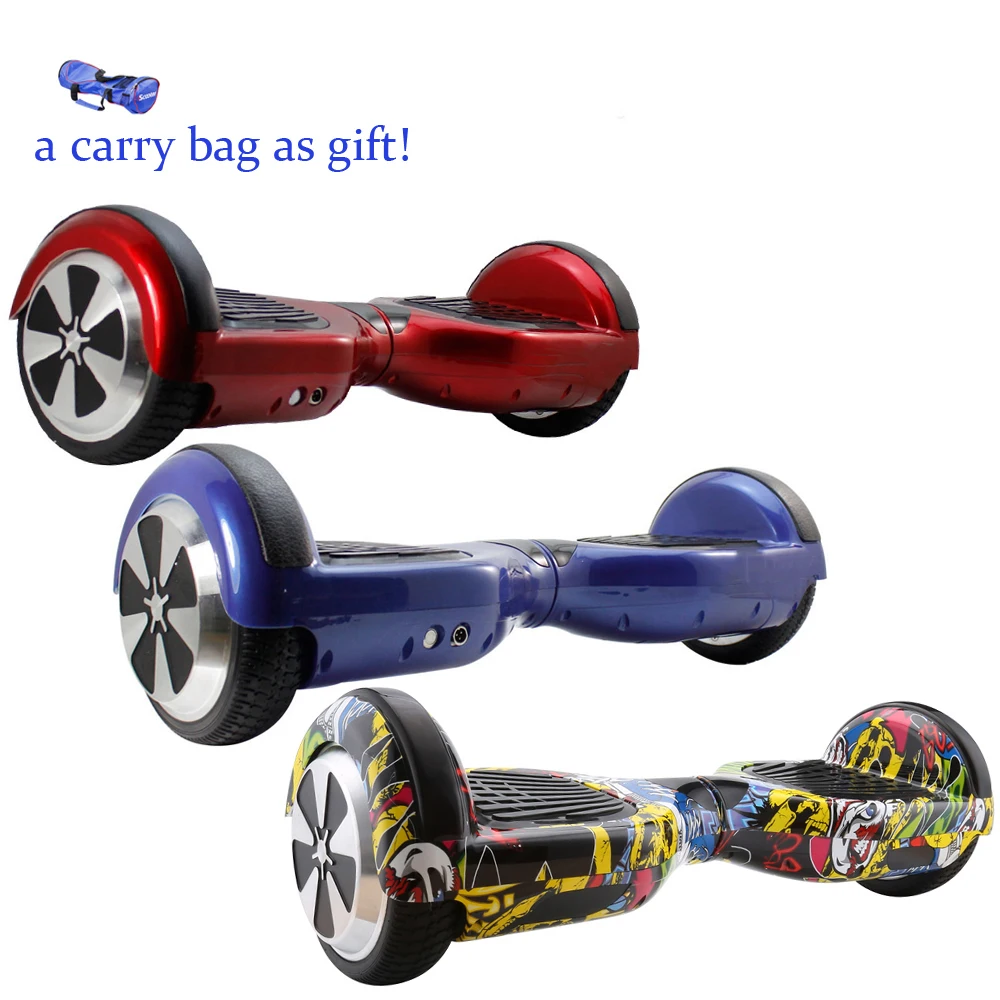 

4 Colors 6.5 Inch Hoverboard Self Balcance Scooter Two Wheels Self Balance Scooter Hover Board With Carry Bag Free Shipping