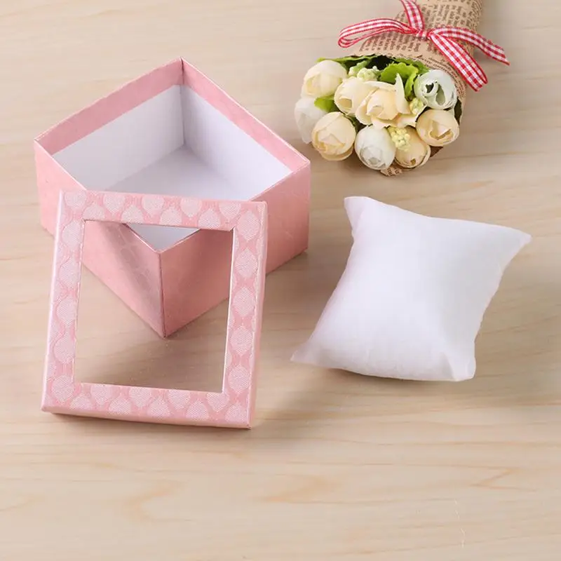 

AUGKUN Exquisite Jewelry Ring Box Packing Watch Box With Small Pillow Display Container For Bracelet Bangle Jewelry Watch Holder