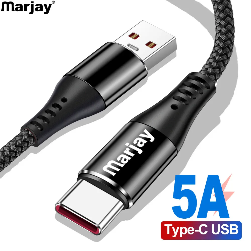 

Marjay 5A USB Type C Cable Fast Charger For Samsung S9Type-C Mobile Phone Charging Wire USB C Cable For Xiaomi mi9 Redmi note