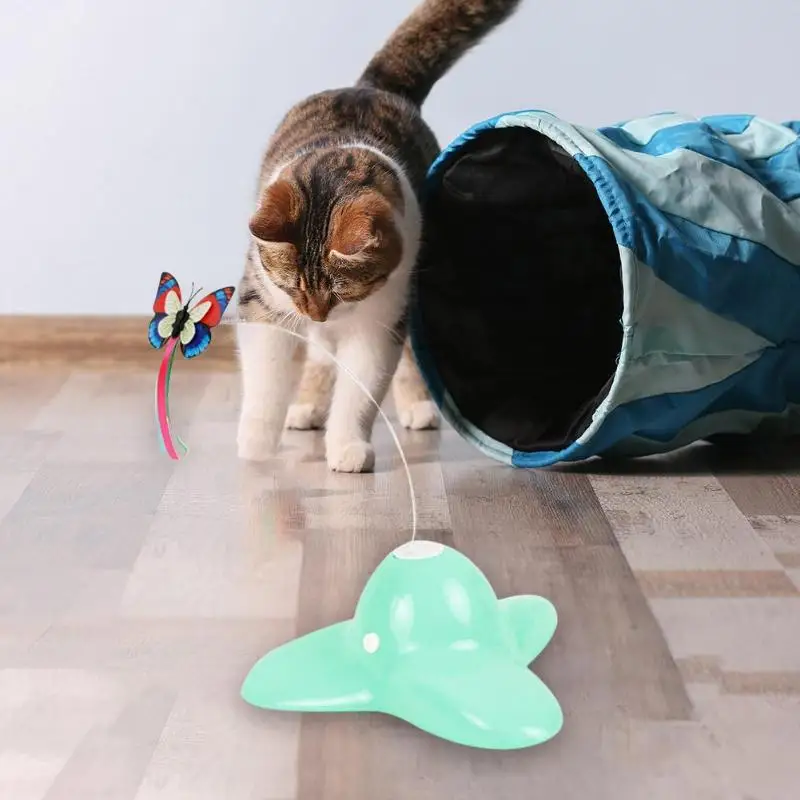 

Electric Rotating Flying Butterfly Pet Cat Interactive Spinning Teaser Toy