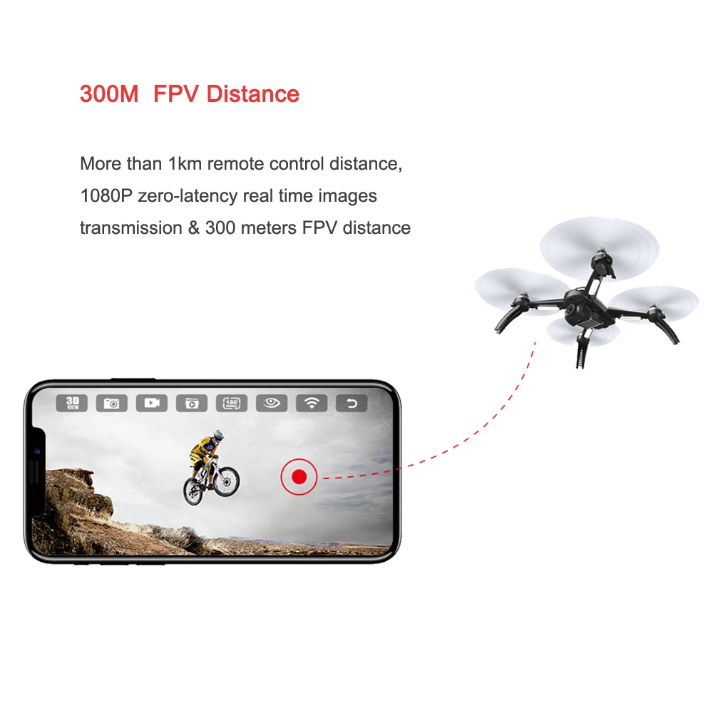 MJX Bugs 5W B5W GPS RC Drone with WIFI FPV 1080P HD Camera Auto Return Follow Me Mode RC Quadcopter VS MJX Bugs 3 Pro B2W B3H