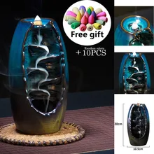 Достаточно запас бесплатный подарок 10 шт. конусов для благовоний обратный поток курильница Керамическая ароматерапия печь запах ароматические благовония дорога