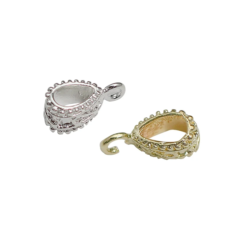 YBjewelry оптовая продажа серьги подвеска Бейл из латуни уникальный Циркон Овальный