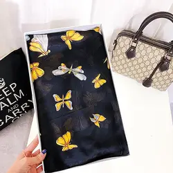 2018 распродажа хиджаб зима солнцезащитные платки шарфы для женщин контракт Небольшой чистый и свежий ткань с бабочками печатных