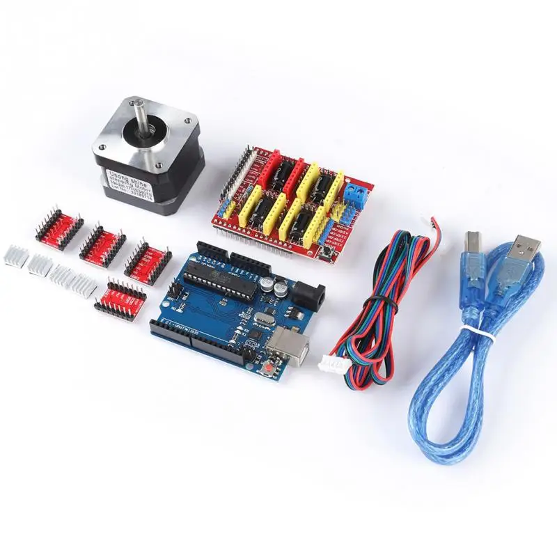 Для quimate Arduino CNC Shield Contoller наборы с шаговым двигателем для 3D принтера|Детали и