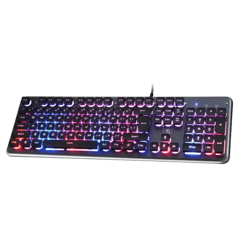 

K70 Stream Punk Mechanical Feel Keyboard USB Wired Gaming 12 Color RGB Backlit Keyboard for PC Tablet Desktop for LOL PUGB Game