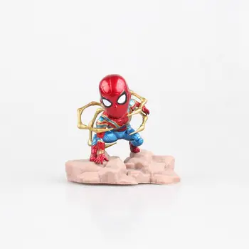 

Spider Man Action toys figrue The Avengers 8cm cartoon model figures Spiderman collection toy gift PVC