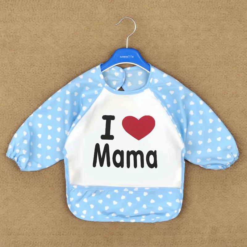 Baby Waterproof Bibs Bandana Children Apron Long Sleeve Feeding Smock Bibs Kids Eating Breastplate Kid Baby Cloth Drawing Stuff