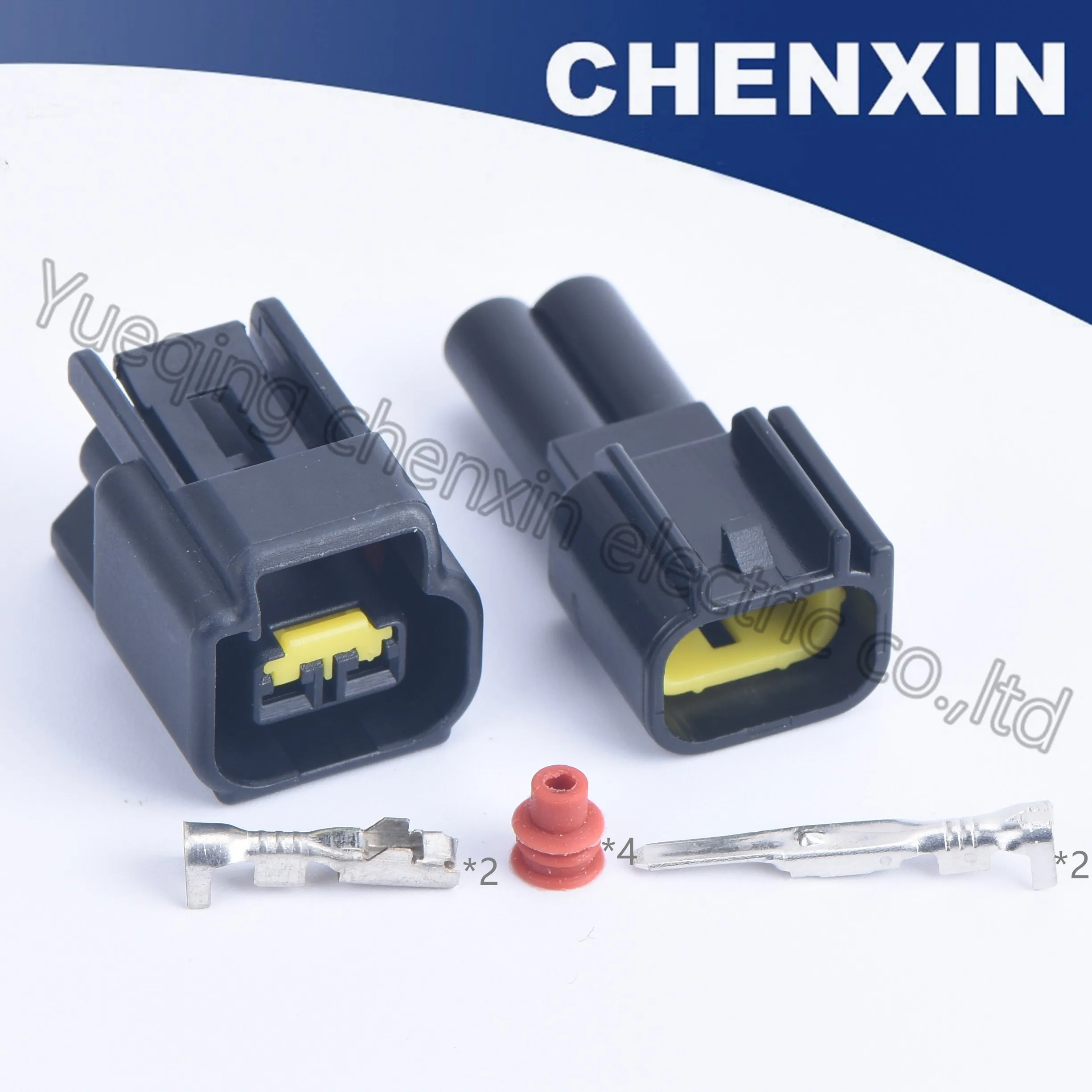 Black 2pin auto connectors electrical harness adaptres sockets (2.3