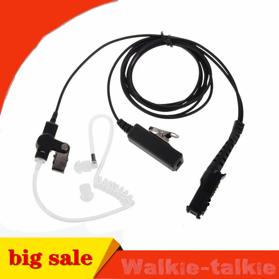 

Surveillance Air Tube PTT Earpiece Headset Mic for Motorola DP2400 XiR P6620 MTP3250 MTP3200 Two Way Radio Walkie Talkie
