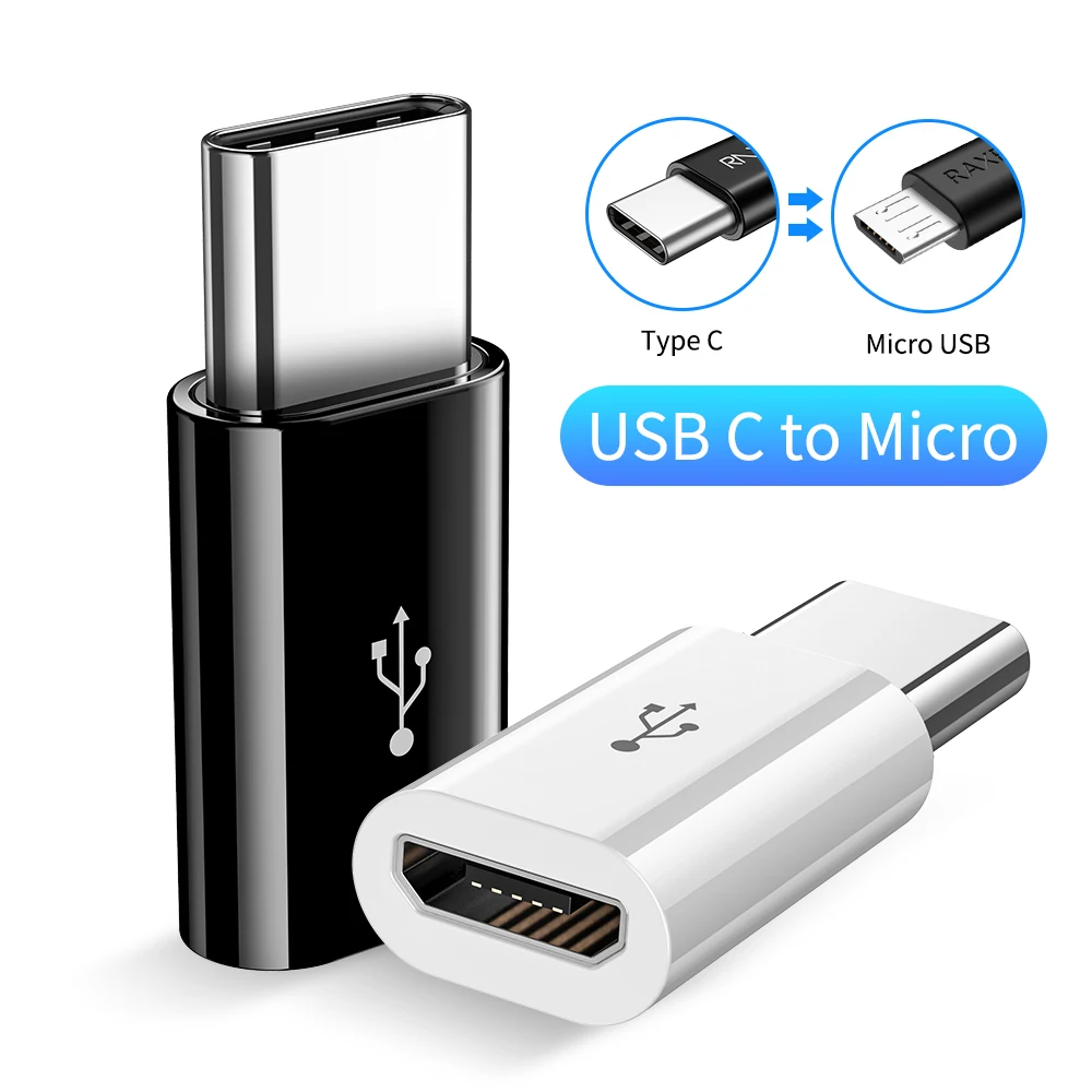 USB raxfly Тип C на Micro OTG синхронизации данных адаптер для samsung S10 S9 Быстрый конвертер