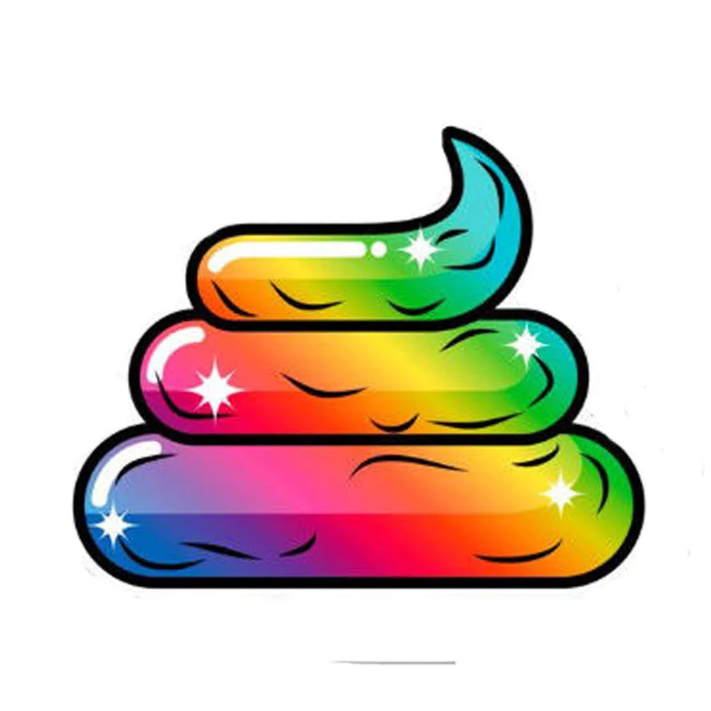 

Funny Car Bumper Sticker Unicorn Poop Magic Rainbow Poop Unicorn Decal Decoration Personality For