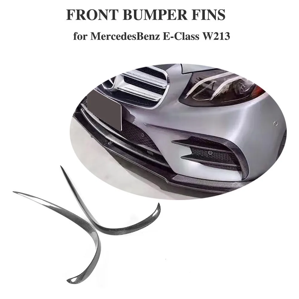 

Bumper Fins For Mercedes-Benz E-Class W213 E300 E400 E43 AMG Carbon Fiber Front Bumper Cover Fins