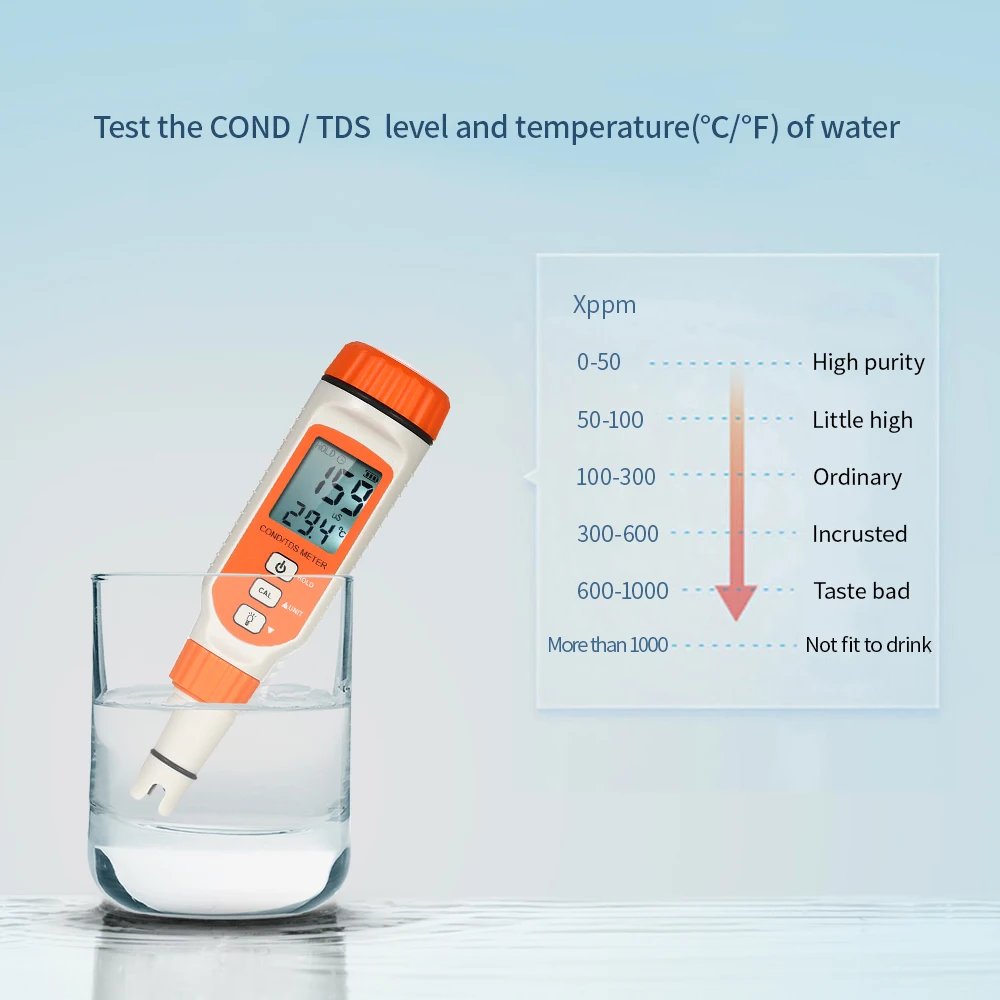 3 в 1 тестер качества воды Ручка Тип кондуктометр TDS/COND/TEMP анализатор полное растворение твердый температурный тестер