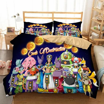 

Mxdfafa Anime Dragonball duvet cover Set 3D Bedding Sets Luxury Duvet Cover sets 3pcs Include 1 Duvet Cover and 2 pillowcase