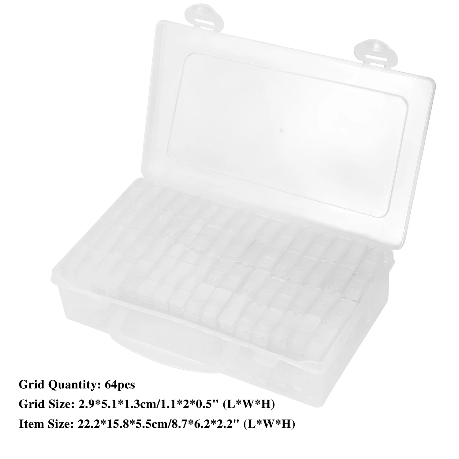 

64 PCS Diamond Painting Tools Beads Container Rhinestone Diamond Embroidery Stone Storage Accessory Mosaic Convenience Box