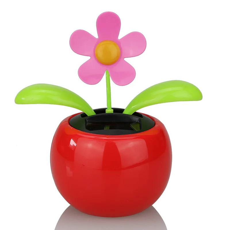 

Authentic DREAMCAR Solar Automatic Swing Sunflower Shook His Head Apple Blossom Car Decorations Car Ornaments