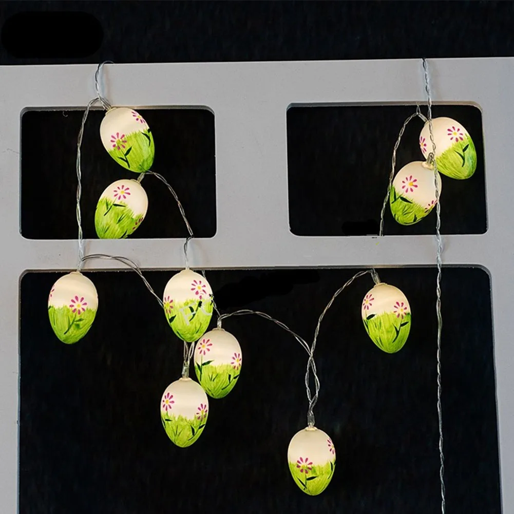 10 светодиодный пасхальное яйцо лампы строка Звездная Фея для сада детская комната орнамент Весна свежие мини-лампа вечерние украшения