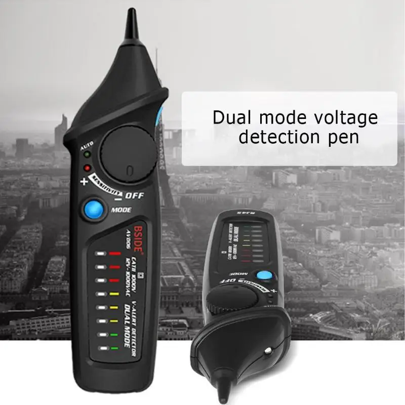 

AC 12-1000V Adjustable Voltage Detector Non-Contact LED Light Voltage Test Pen Light Voltage Indicator with Sensitivity