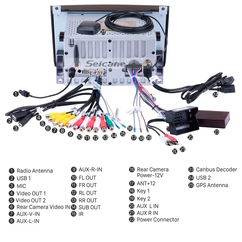 Clearance Seicane Android 9.0 IPS Car Unit GPS Stereo for 2000-2011 Mercedes SLK Class R171 SLK200 SLK280 SLK300 SLK55 Autoradio Player 3