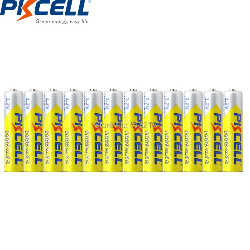 Аккумуляторы PKCELL AAA 1 2 в 1000 мА · ч 12 шт.|rechargeable battery|aaa rechargeable batterybateria 1.2v |