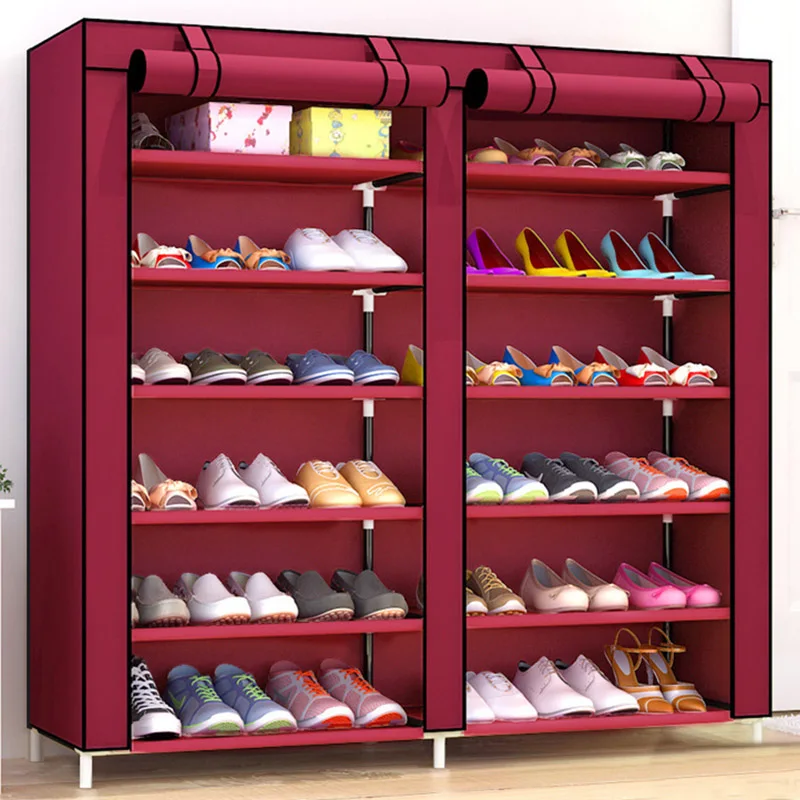 Multi-layer Assembly Non-woven fabric Craft Cabinet for Home Shoes Boots Dustproof Protect Storage Organizer JC016