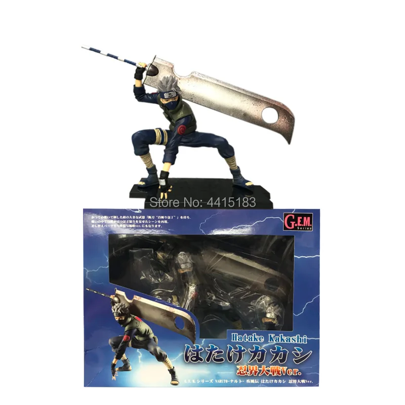 Anime Naruto GEM Series Figure Ninkai Taisen Hatake Kakashi Shinobi World War Ver. PVC Action Figure Doll Collectible Model Toy