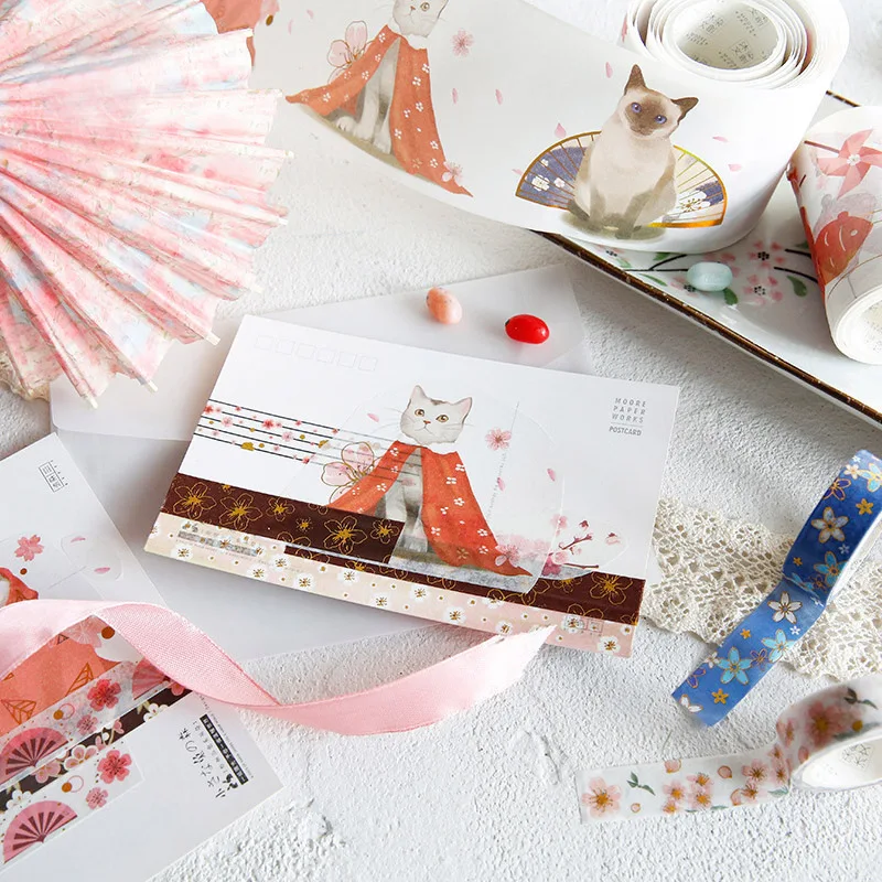 

1Piece Kawaii Foil Masking Tapes Cute Chic Flower Washi Tape Set For Kids Gifts DIY Decorative Diary Scrapbooking Photo Ablums