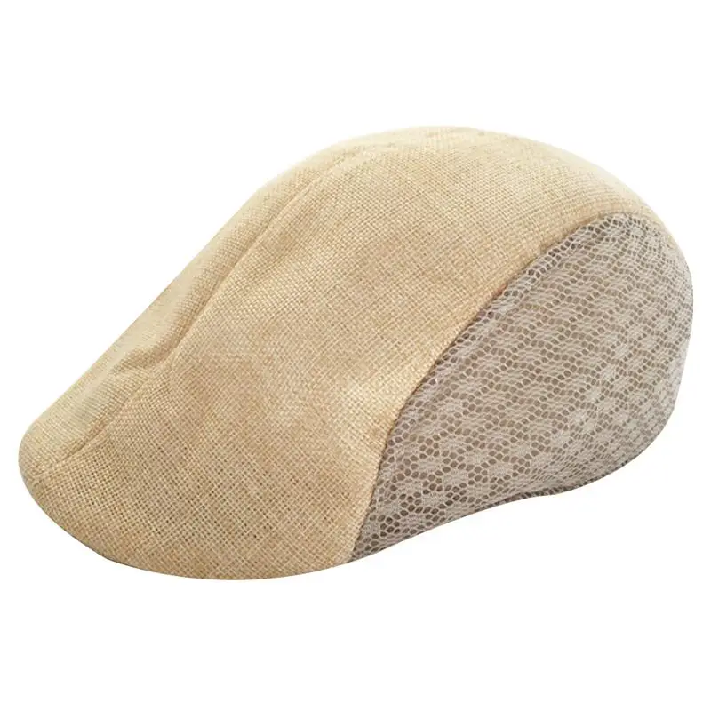 Осенний стиль удобный дышащий льняной плоский берет кепка Повседневная остроконечная Кепка уличная шляпа для гольфа для мужчин и женщин