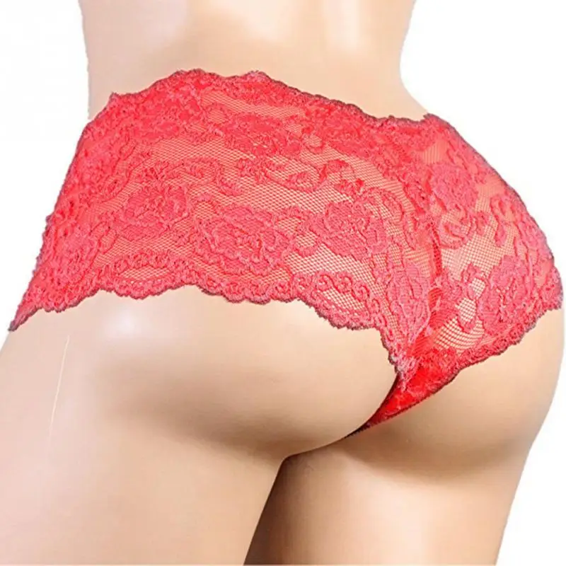 Men Boys Sexy Floral Lace Underwear Polyester Breathable Shorts Briefs Underpants Erotic Gay Mens Lingerie UnderPants