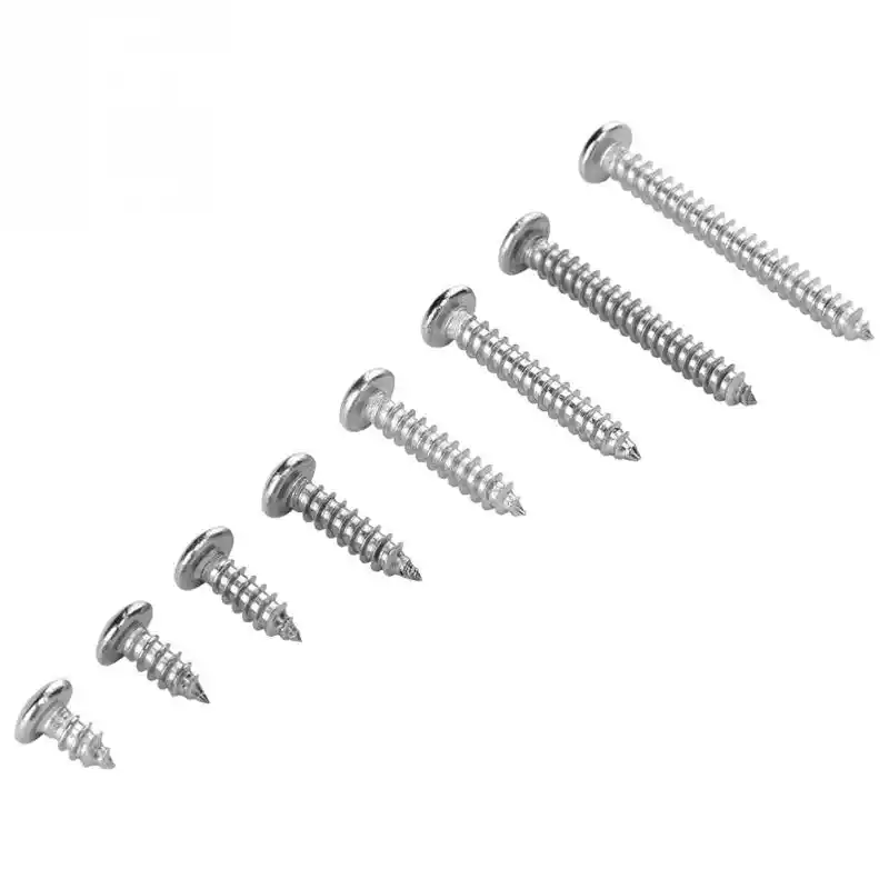 200pcs M4 Stainless Steel Cross Self Tapping Screws Combination Set Truss Head Screws Self-Drilling Screw Wood Work Size 8mm-35mm
