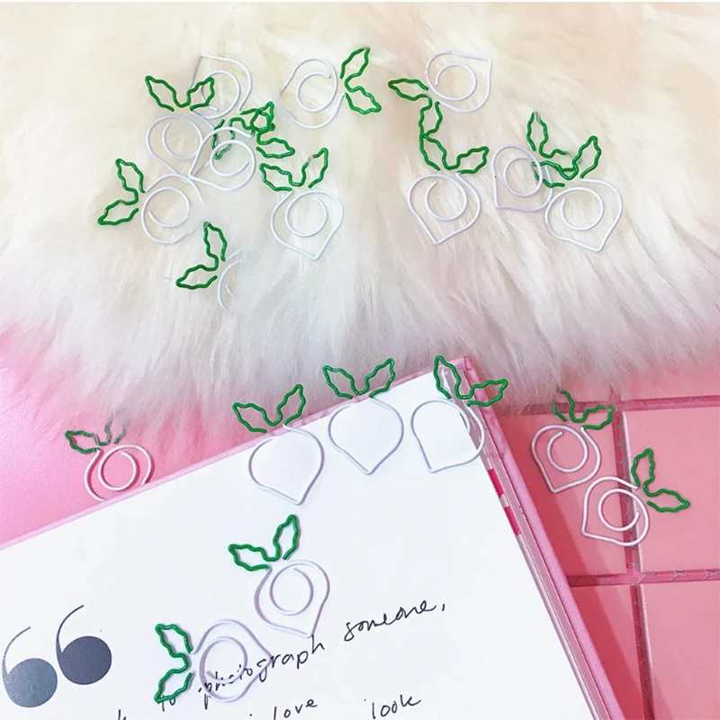 10 шт./партия Kawaii металлические овощные зажимы для моркови редиски фрукты