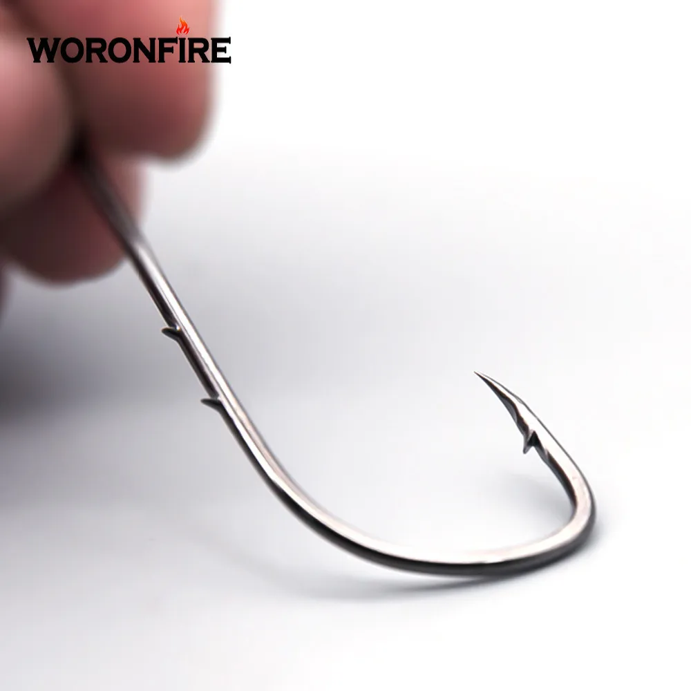 Long Shank Hooks For Fishing 50pcs/bag 16/0 High Carbon Steel Sharp