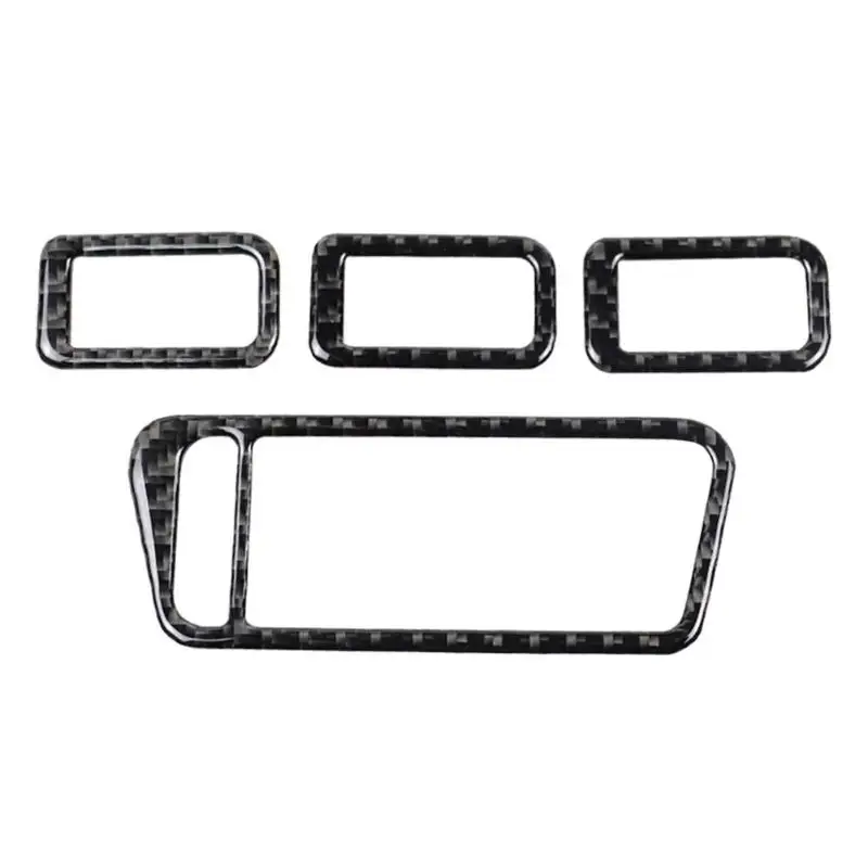 

For Golf 7 2013-2017 Carbon Fiber Window Lift Switch Button Cover Trim 134*52mm